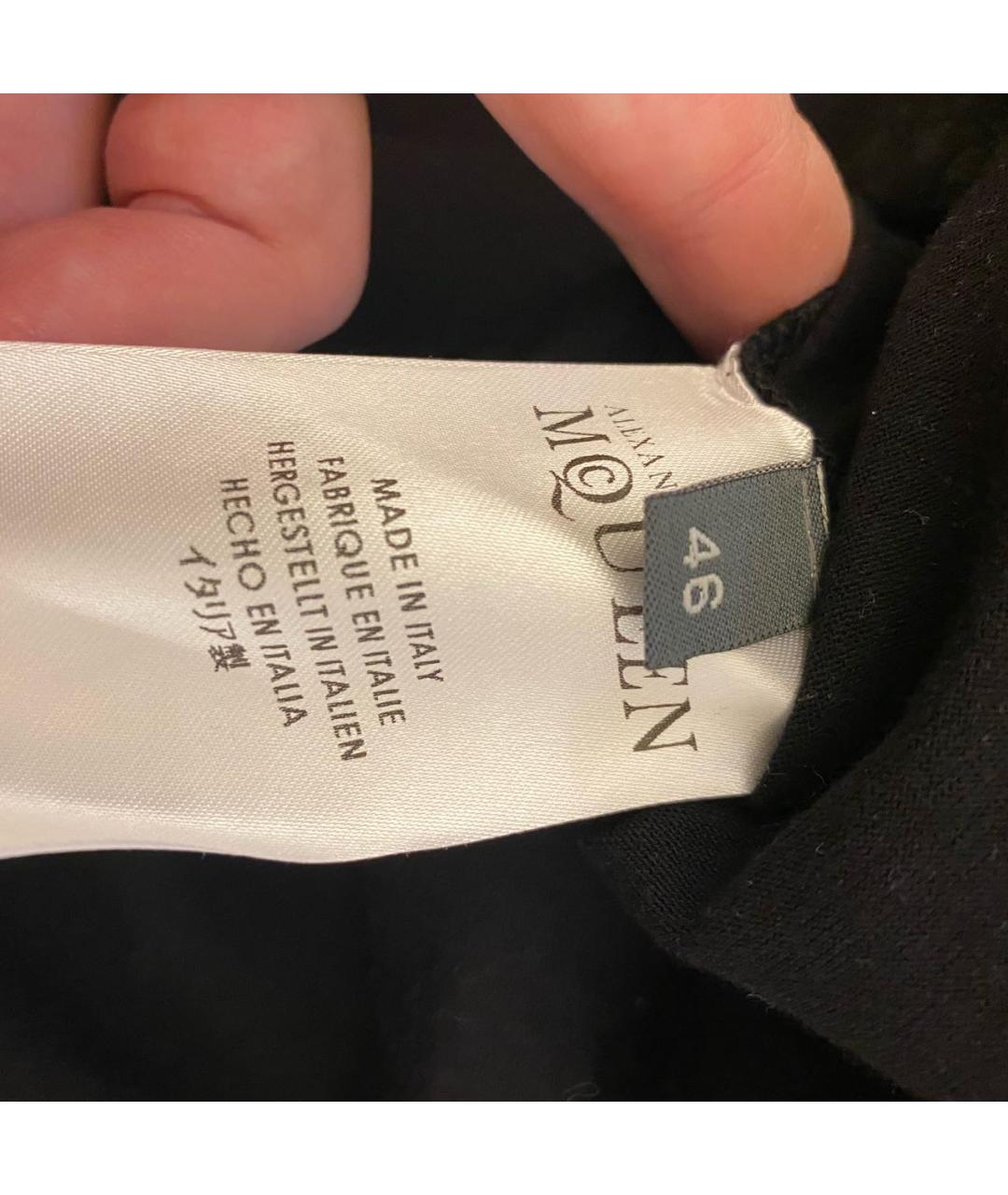 ALEXANDER MCQUEEN Черная хлопковая майка, фото 8