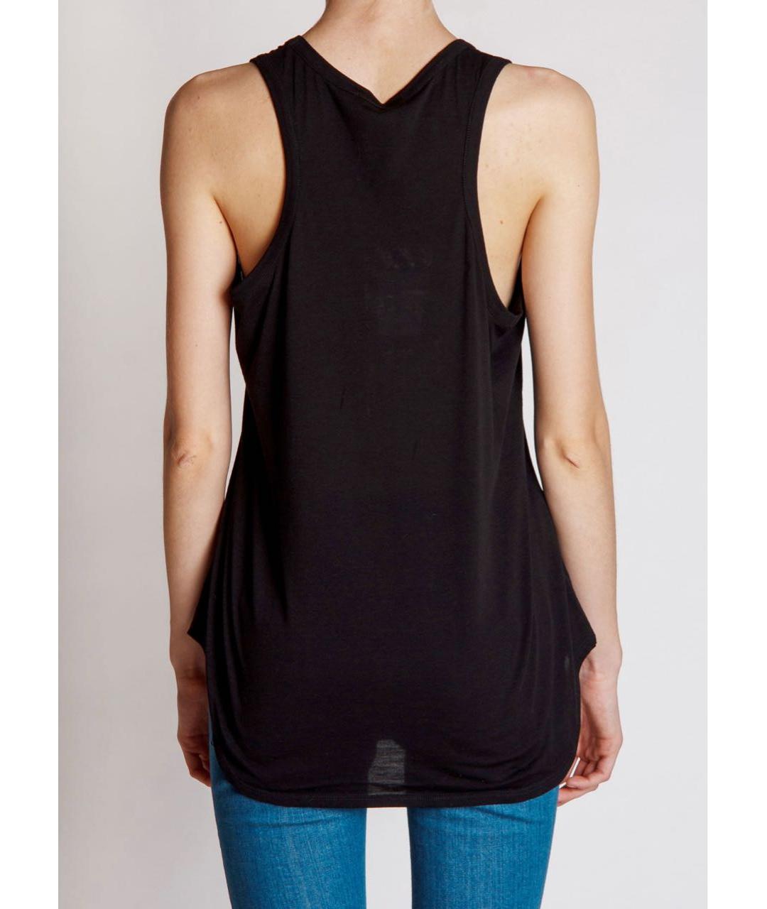 ALEXANDER MCQUEEN Черная хлопковая майка, фото 4