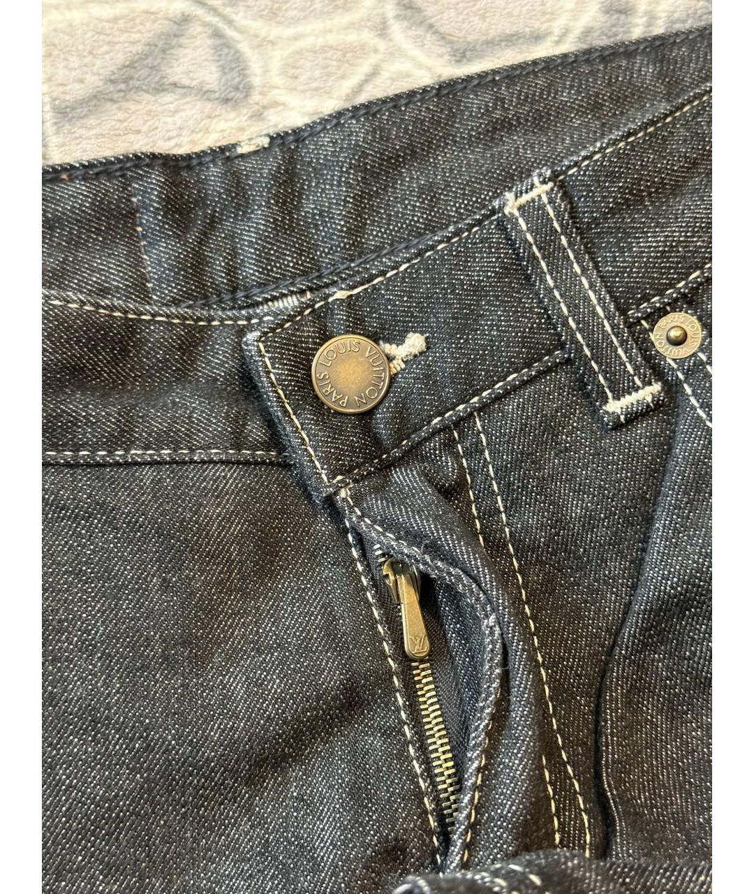 LOUIS VUITTON Черные хлопко-эластановые джинсы клеш, фото 4