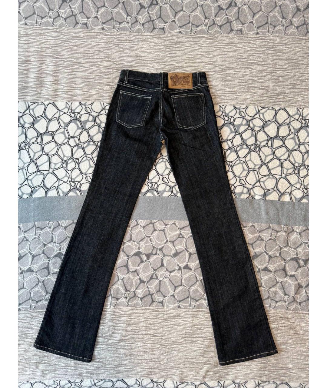 LOUIS VUITTON Черные хлопко-эластановые джинсы клеш, фото 2