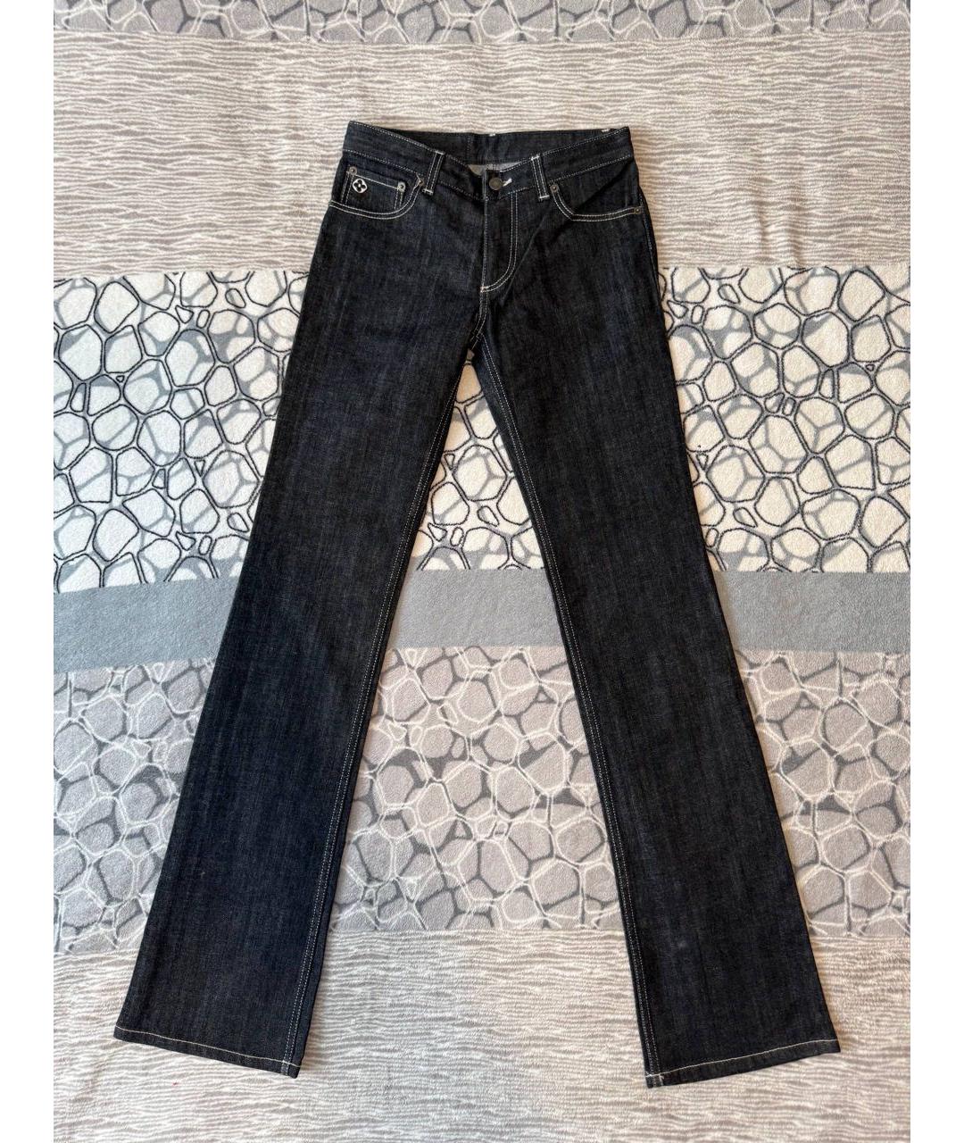 LOUIS VUITTON Черные хлопко-эластановые джинсы клеш, фото 6