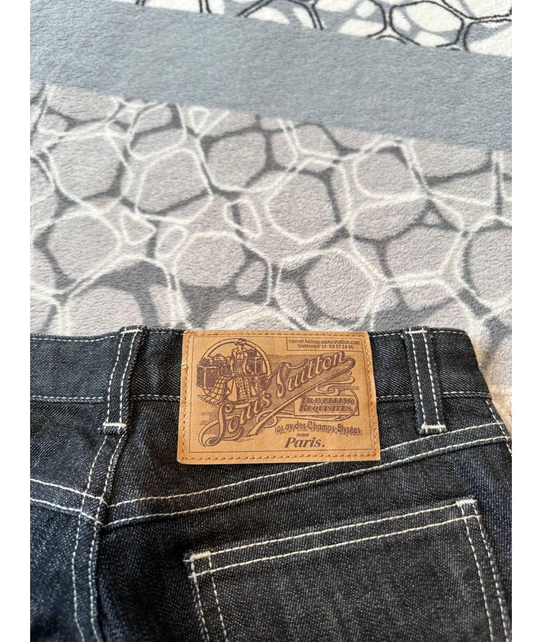 LOUIS VUITTON Черные хлопко-эластановые джинсы клеш, фото 5