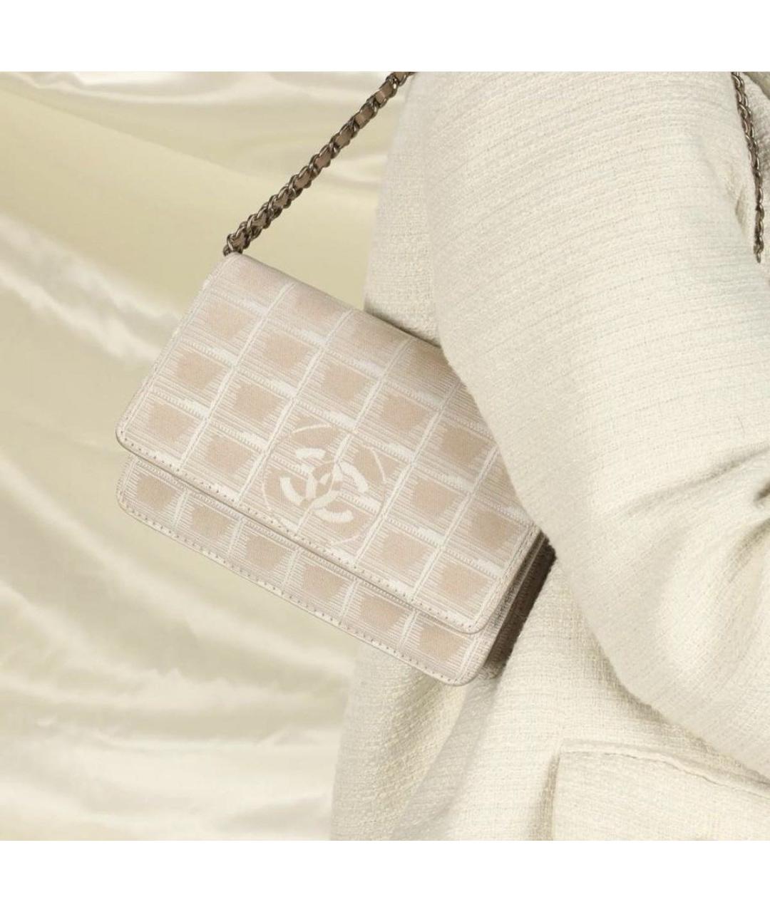 CHANEL Бежевая сумка через плечо, фото 7
