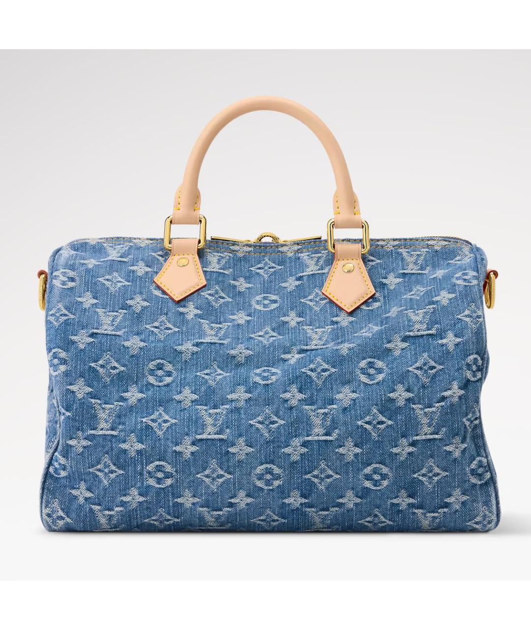LOUIS VUITTON Синяя деним сумка тоут, фото 3