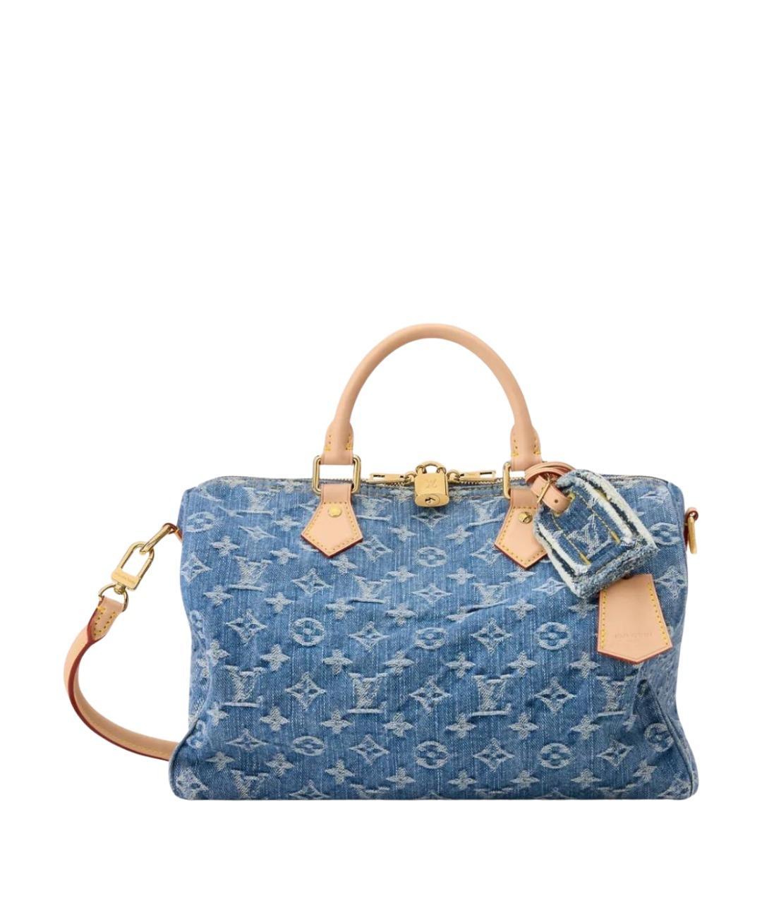 LOUIS VUITTON Синяя деним сумка тоут, фото 1