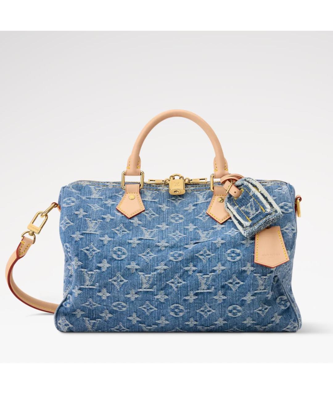 LOUIS VUITTON Синяя деним сумка тоут, фото 5