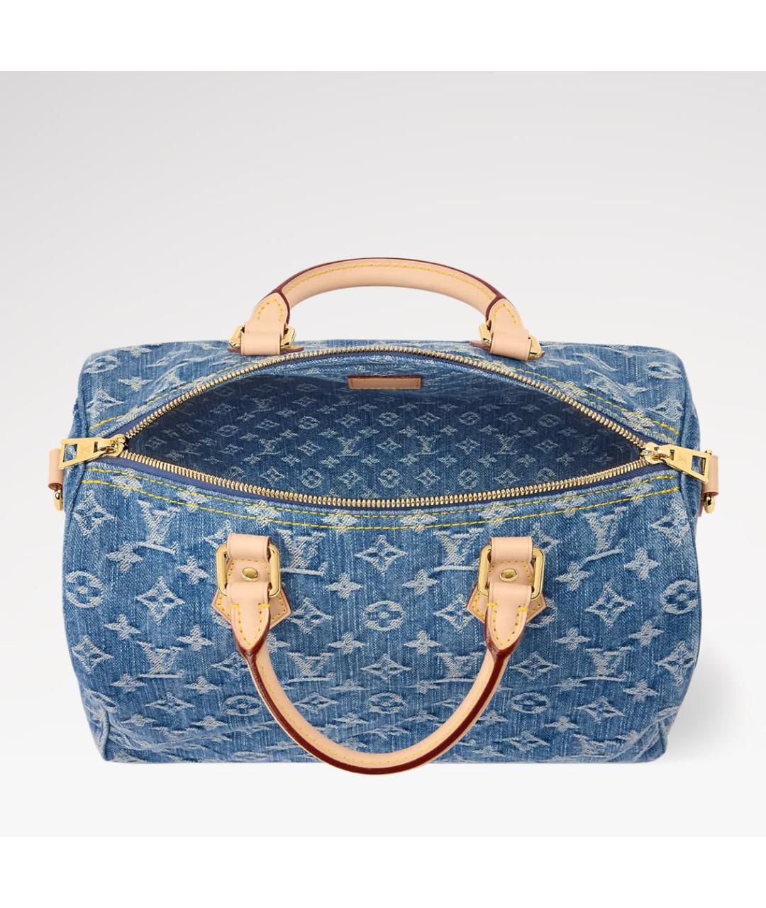 LOUIS VUITTON Синяя деним сумка тоут, фото 2