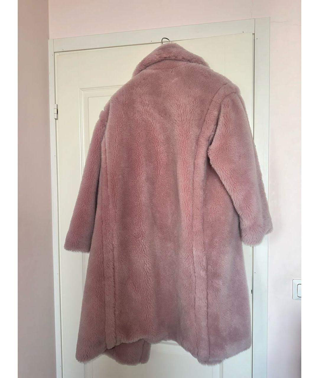 METEO YVES SALOMON Розовая шерстяная шуба, фото 2