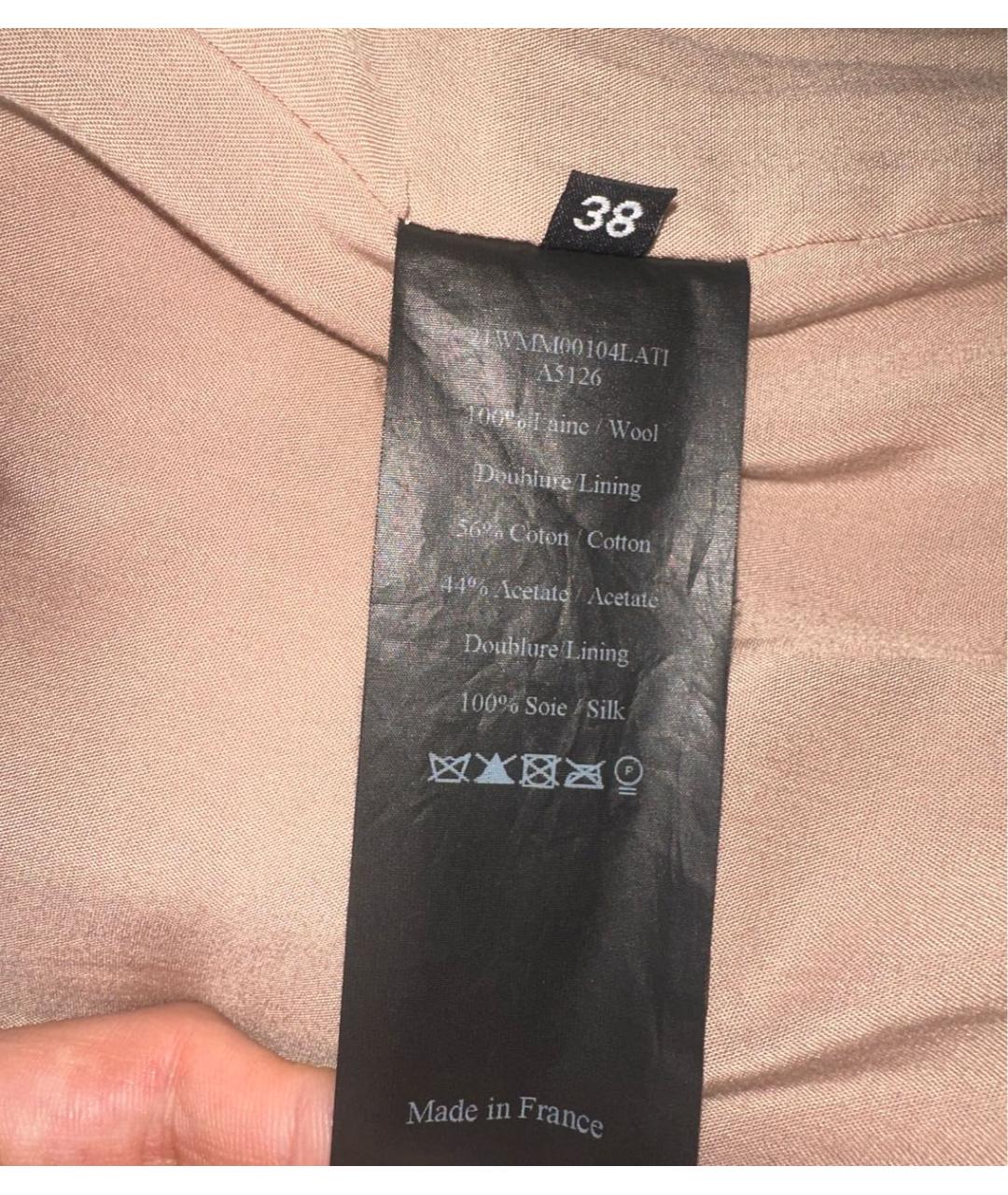 METEO YVES SALOMON Розовая шерстяная шуба, фото 4