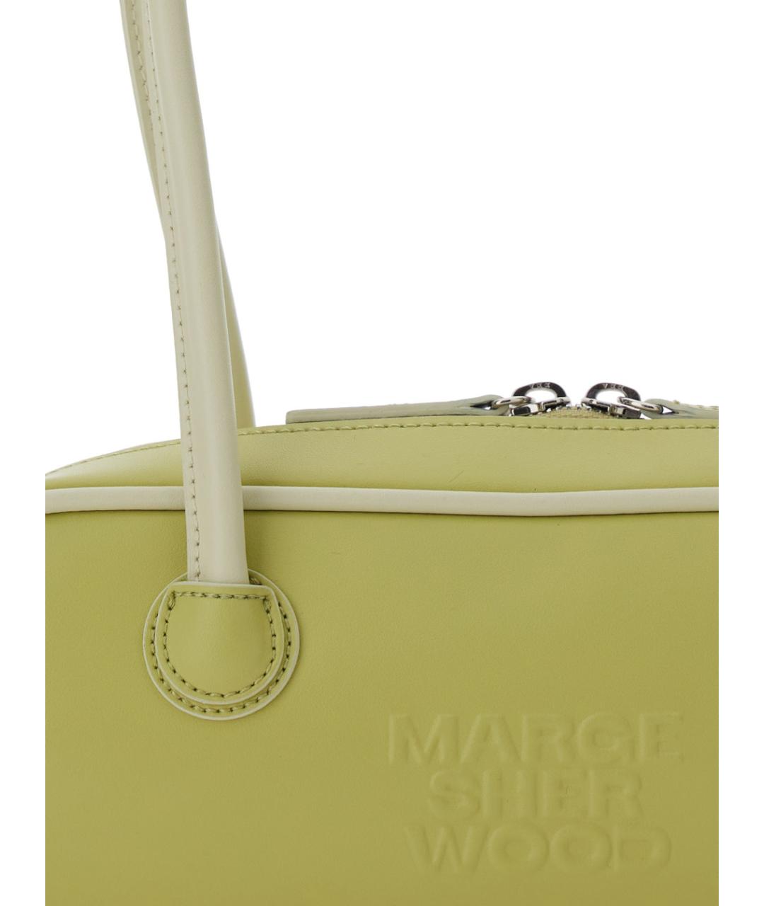 MARGESHERWOOD Зеленая кожаная сумка через плечо, фото 3
