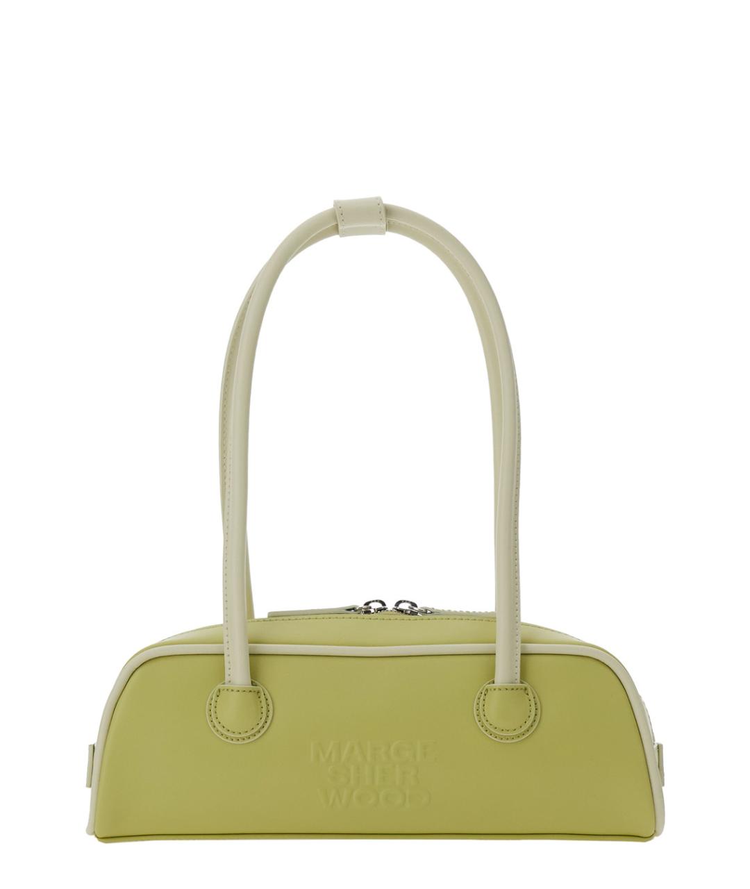 MARGESHERWOOD Зеленая кожаная сумка через плечо, фото 1