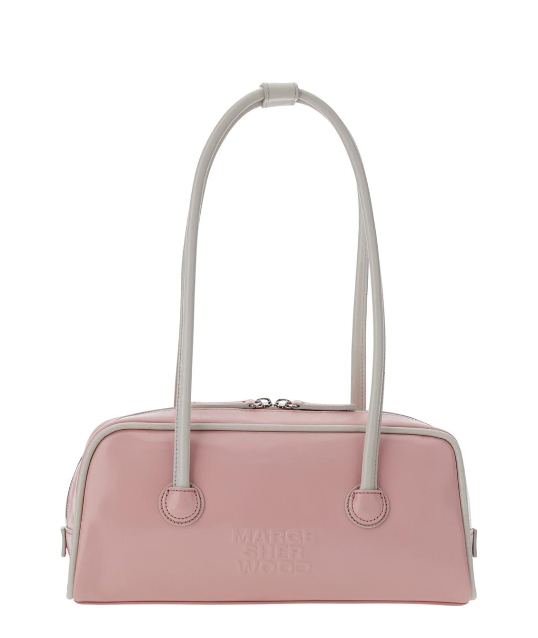 MARGESHERWOOD Розовая кожаная сумка через плечо, фото 1