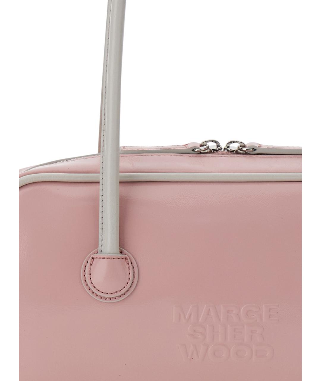 MARGESHERWOOD Розовая кожаная сумка через плечо, фото 3