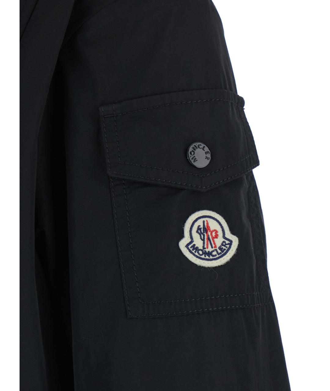 MONCLER Черная полиэстеровая куртка, фото 3