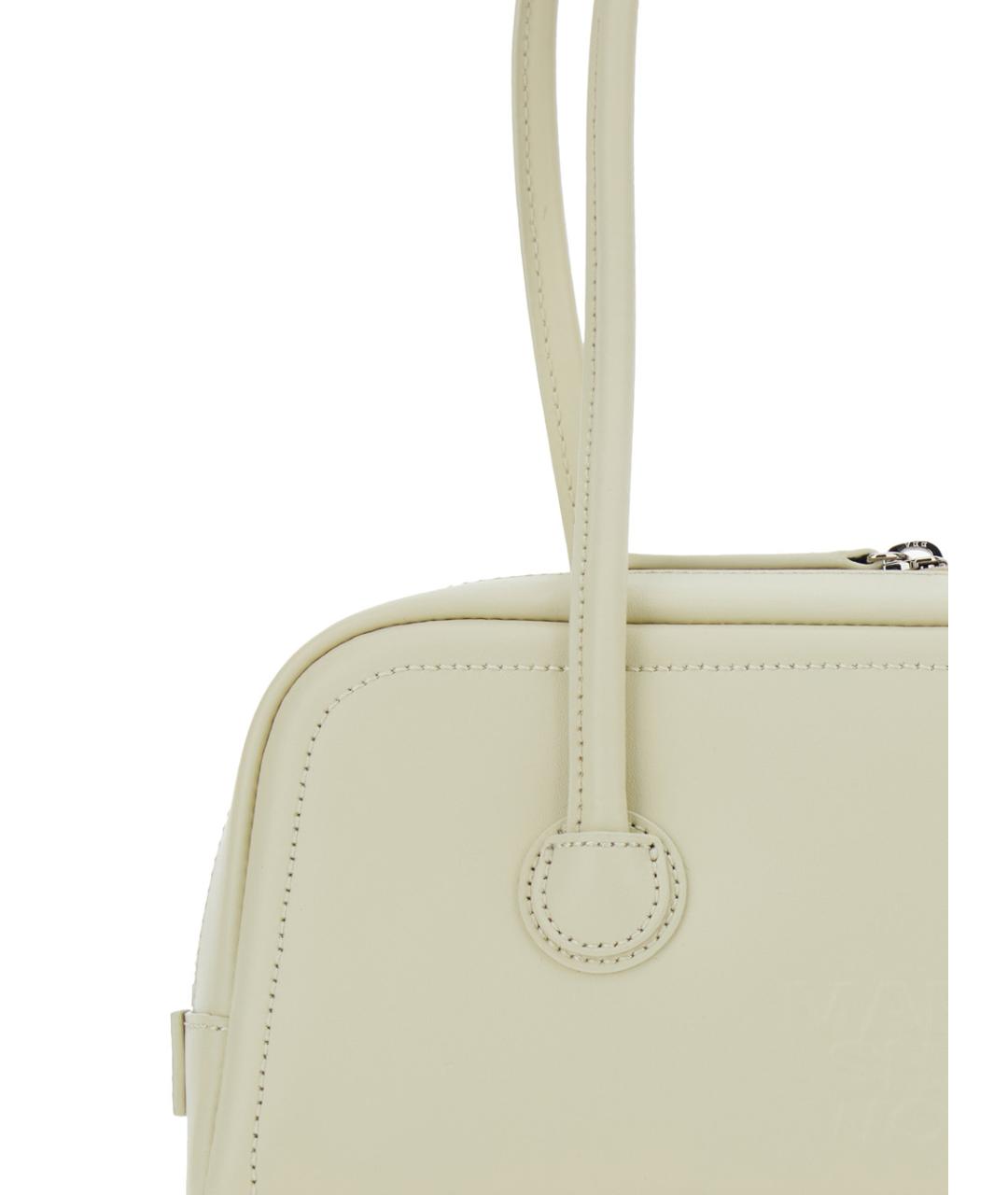 MARGESHERWOOD Белая кожаная сумка через плечо, фото 3