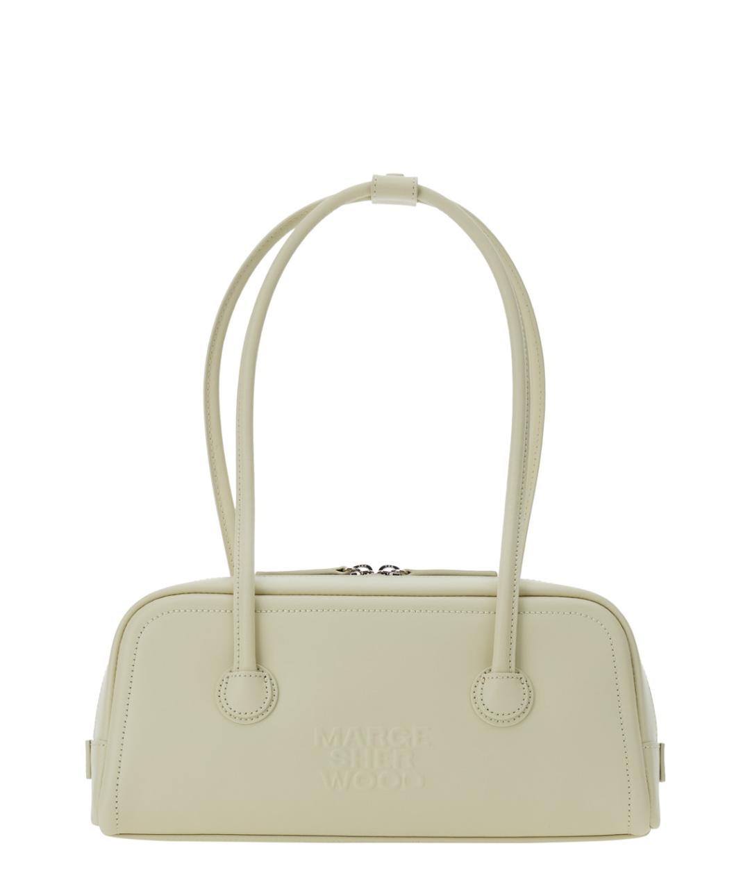 MARGESHERWOOD Белая кожаная сумка через плечо, фото 1