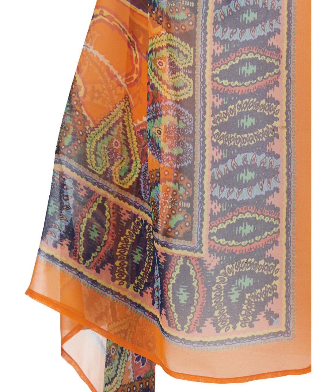 ETRO Оранжевый шелковый жилет, фото 3