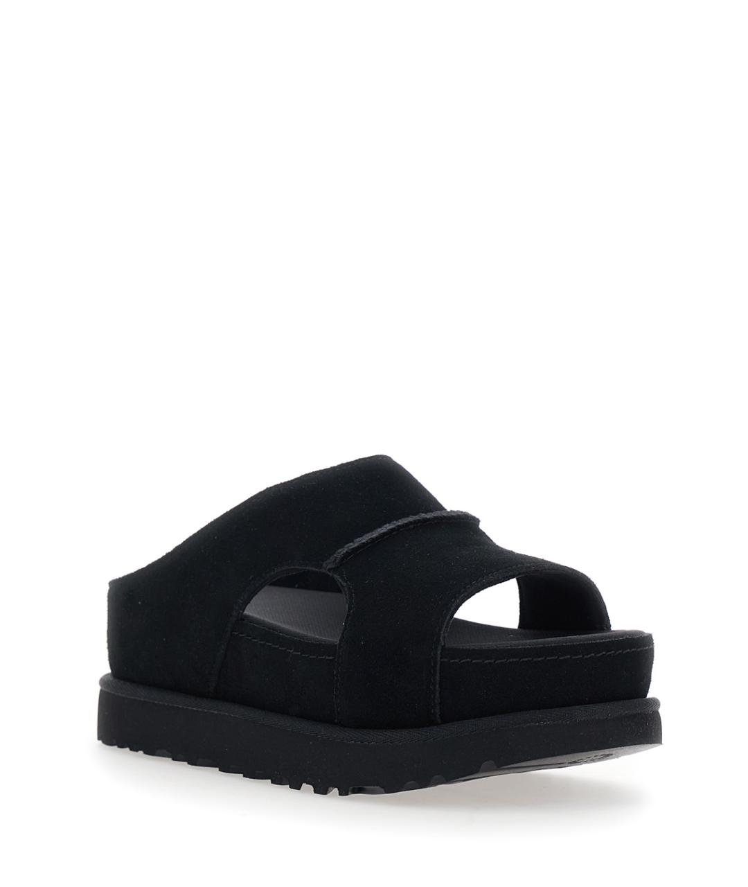 UGG AUSTRALIA Черные замшевые шлепанцы, фото 2