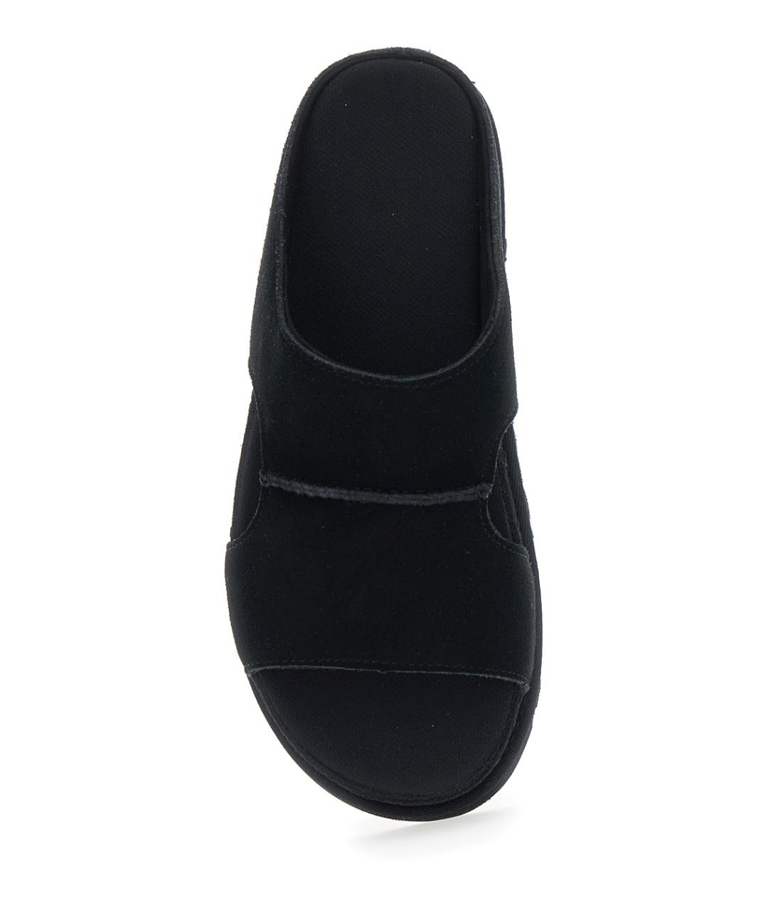 UGG AUSTRALIA Черные замшевые шлепанцы, фото 4