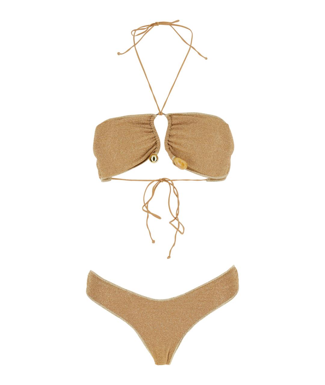 OSEREE Золотой полиамидовый купальник, фото 1