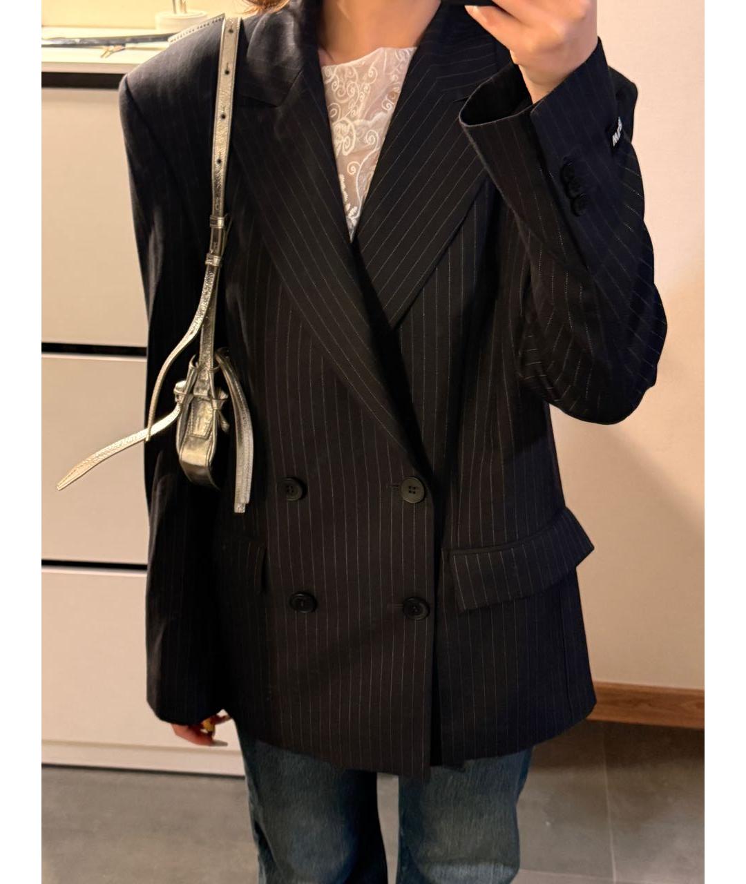 YUZEFI Серебряная кожаная сумка с короткими ручками, фото 5