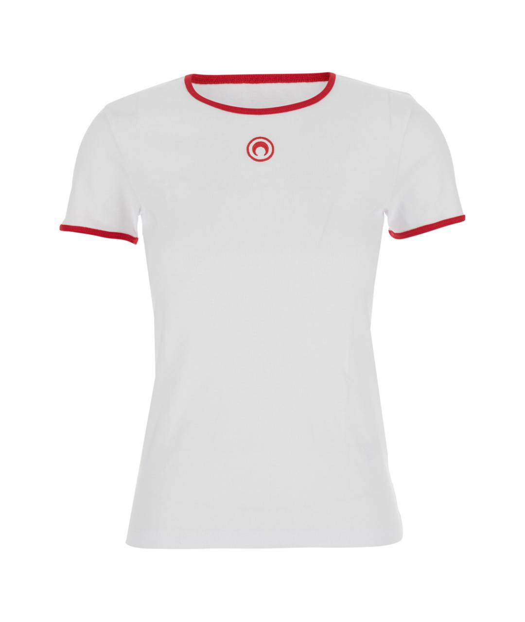 MARINE SERRE Белая хлопковая футболка, фото 1