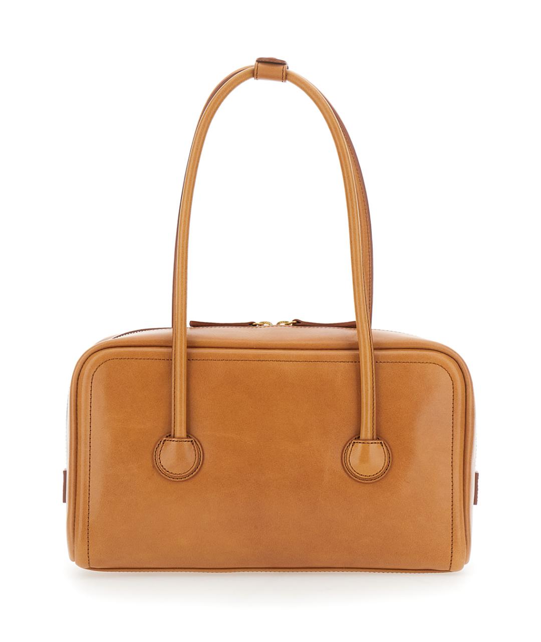 MARGESHERWOOD Коричневая кожаная сумка через плечо, фото 2