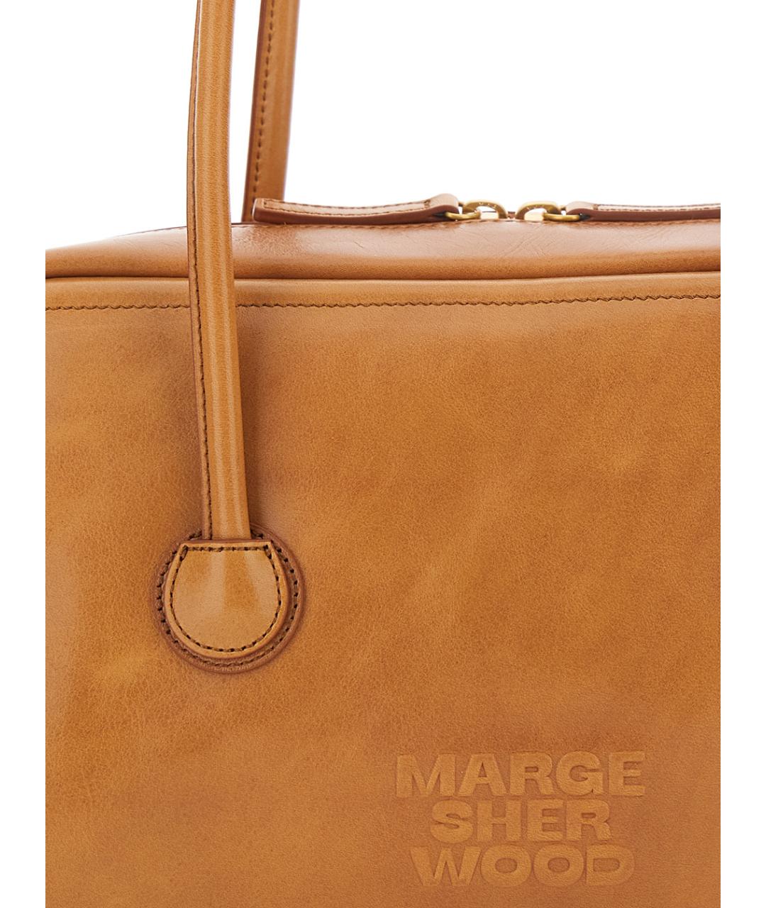 MARGESHERWOOD Коричневая кожаная сумка через плечо, фото 3