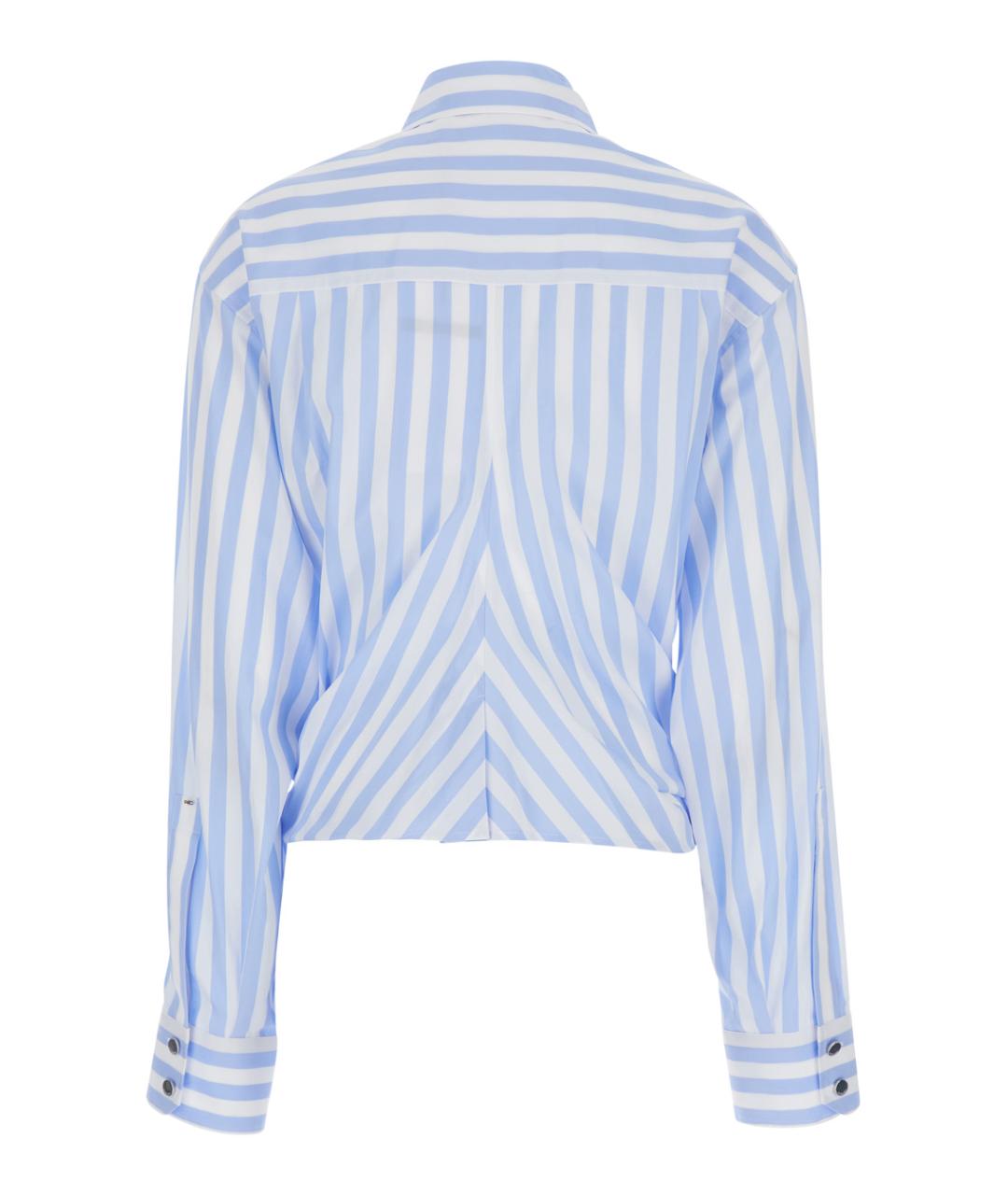 SPORTMAX Голубая хлопковая рубашка, фото 2