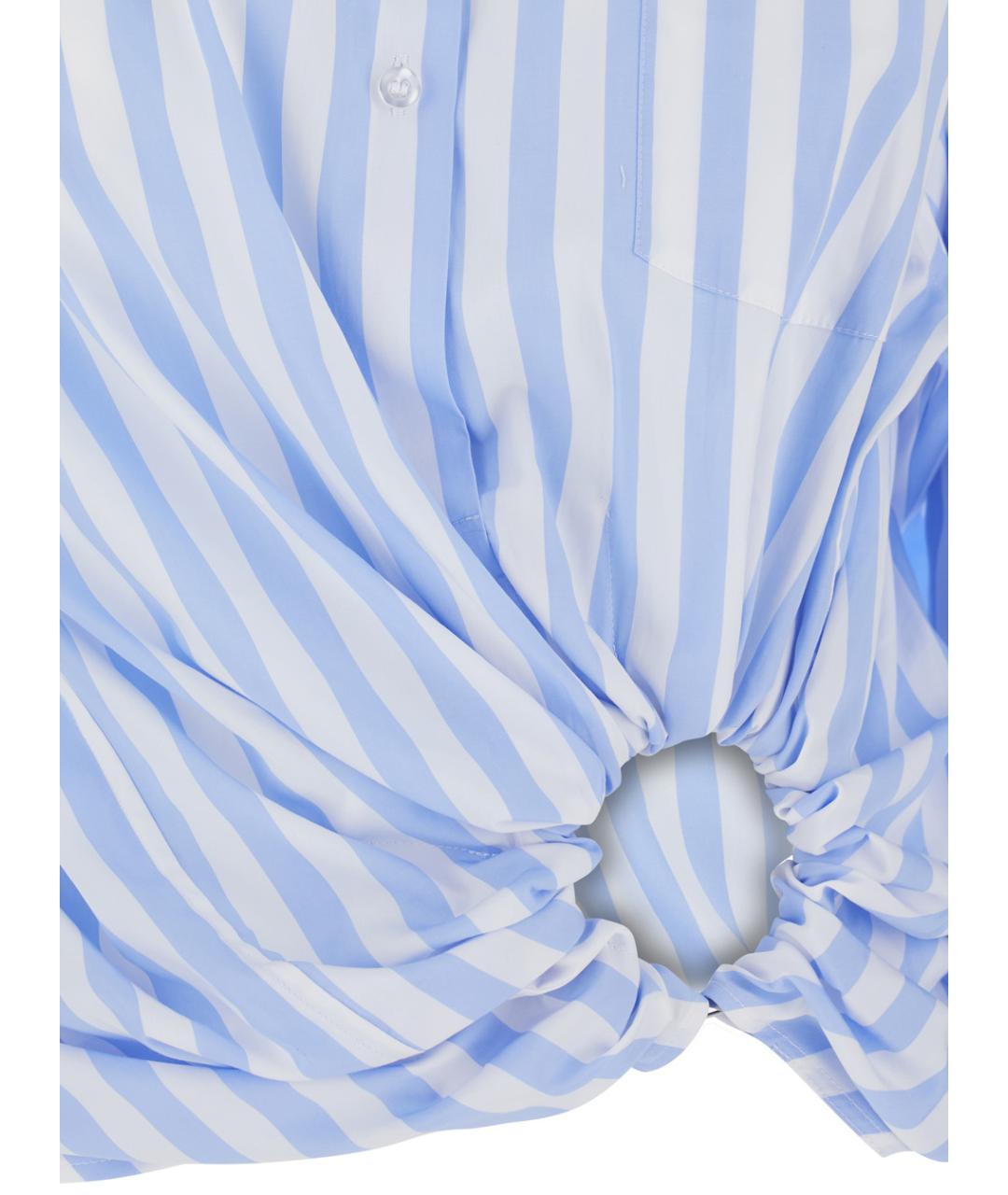 SPORTMAX Голубая хлопковая рубашка, фото 3