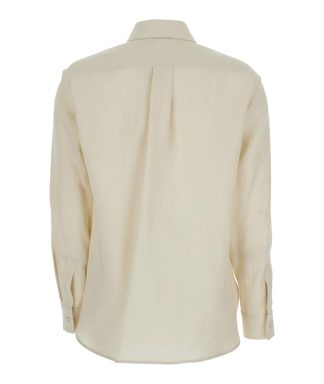 MAX MARA Бежевая льняная рубашка, фото 2