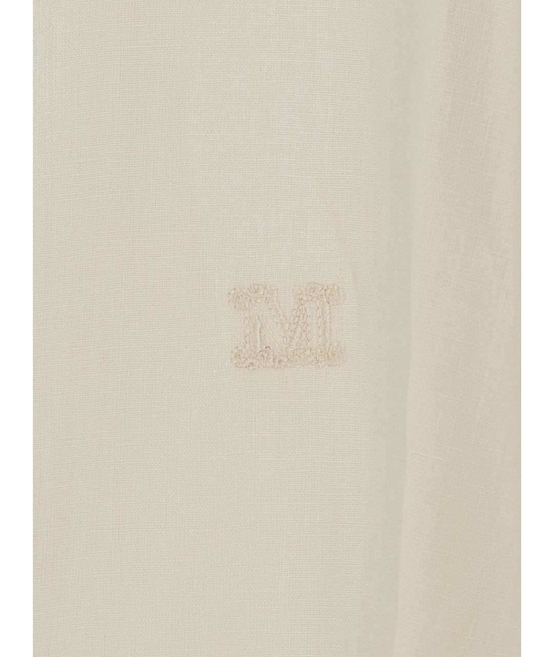 MAX MARA Бежевая льняная рубашка, фото 3