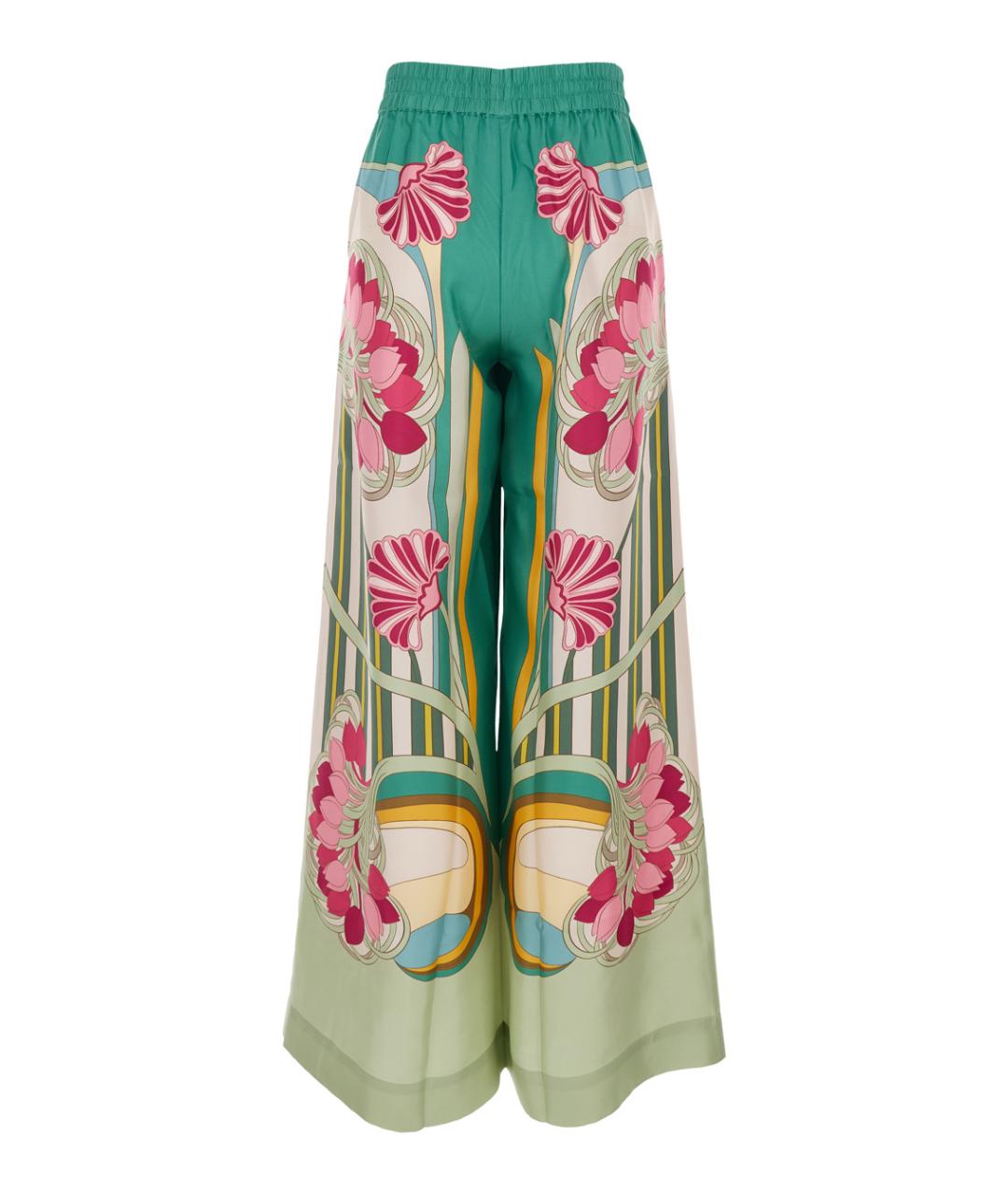 LA DOUBLEJ Мульти шелковые брюки широкие, фото 2