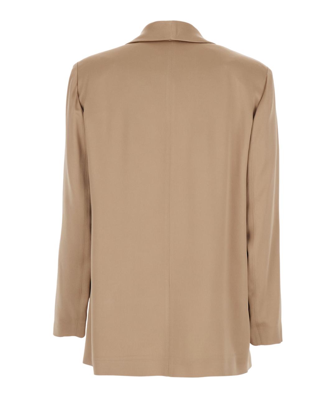 ANTONELLI Бежевый ацетатный жакет/пиджак, фото 2
