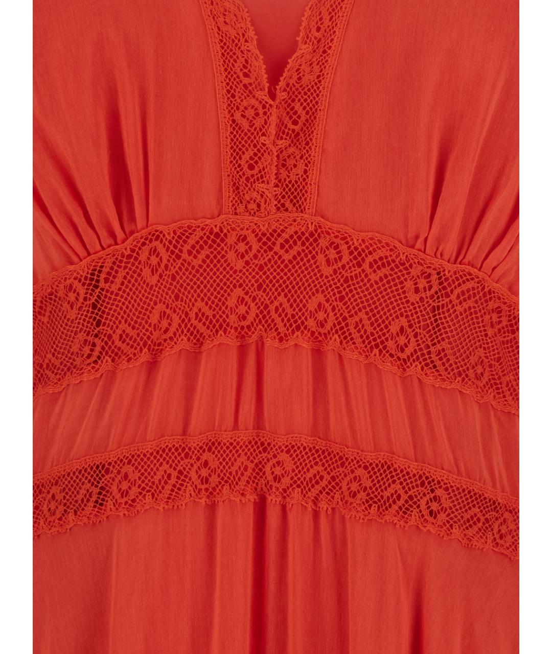 FORTE FORTE Красное хлопковое повседневное платье, фото 3