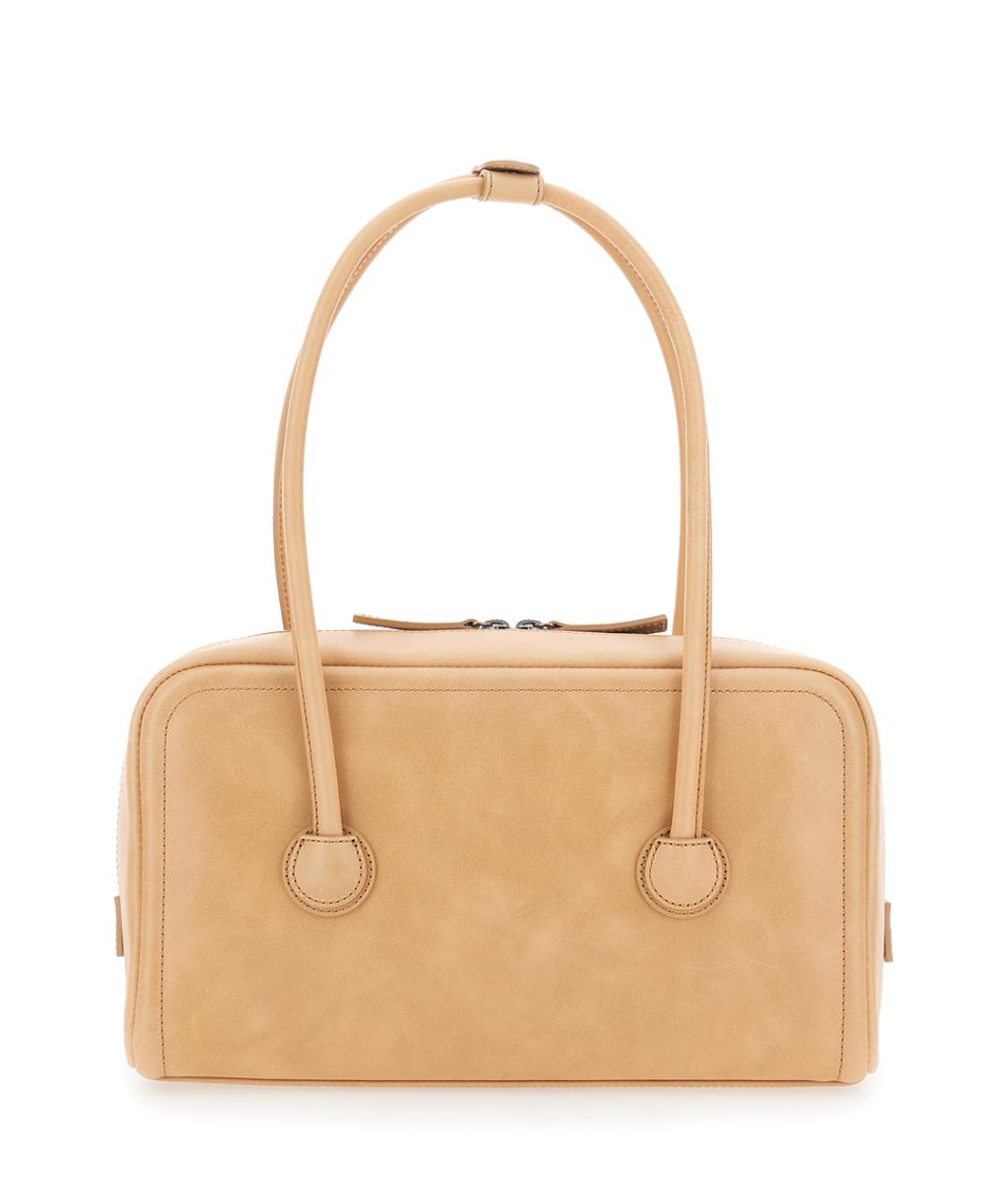 MARGESHERWOOD Бежевая кожаная сумка через плечо, фото 2