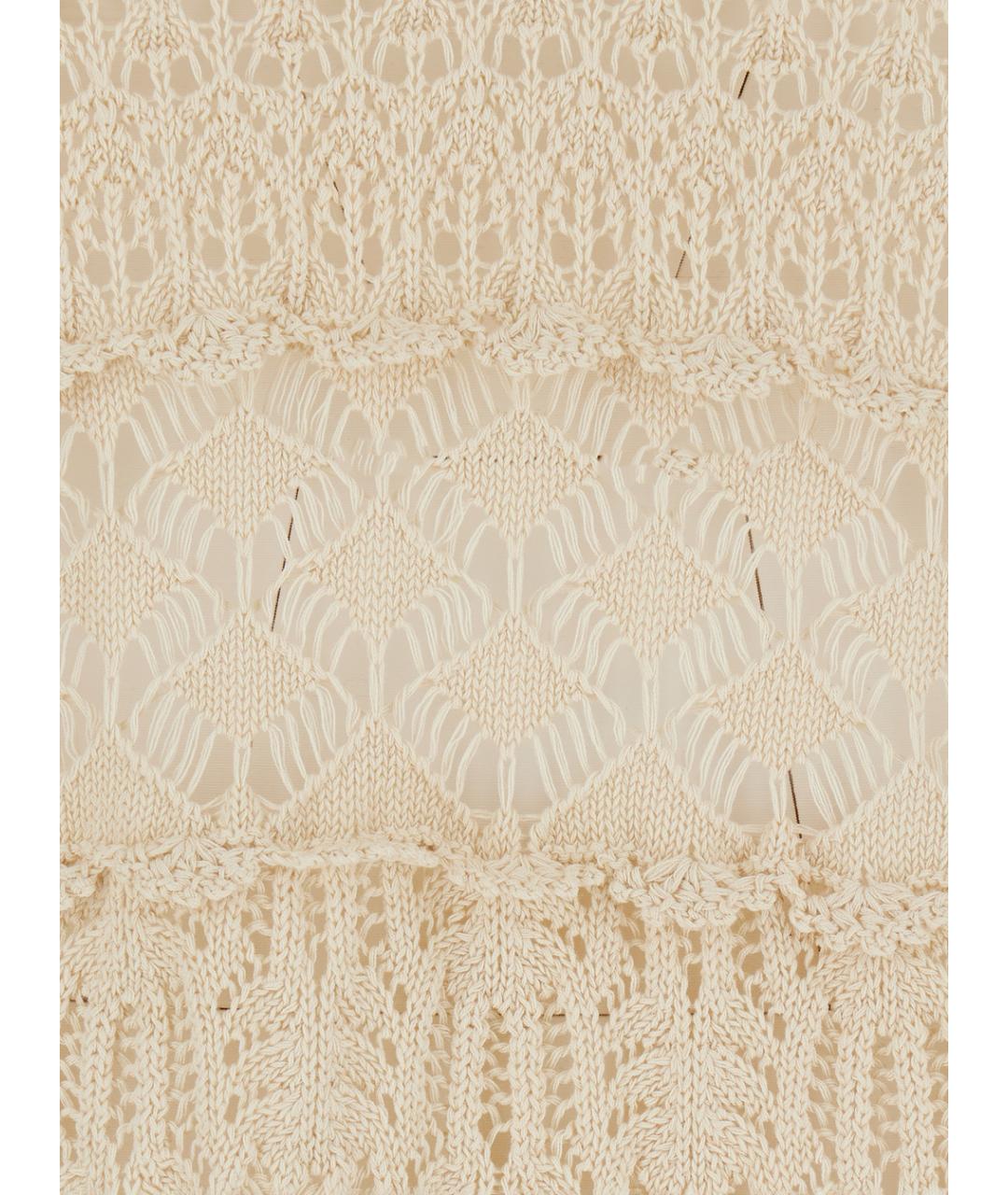 SEMICOUTURE Белое хлопковое повседневное платье, фото 3