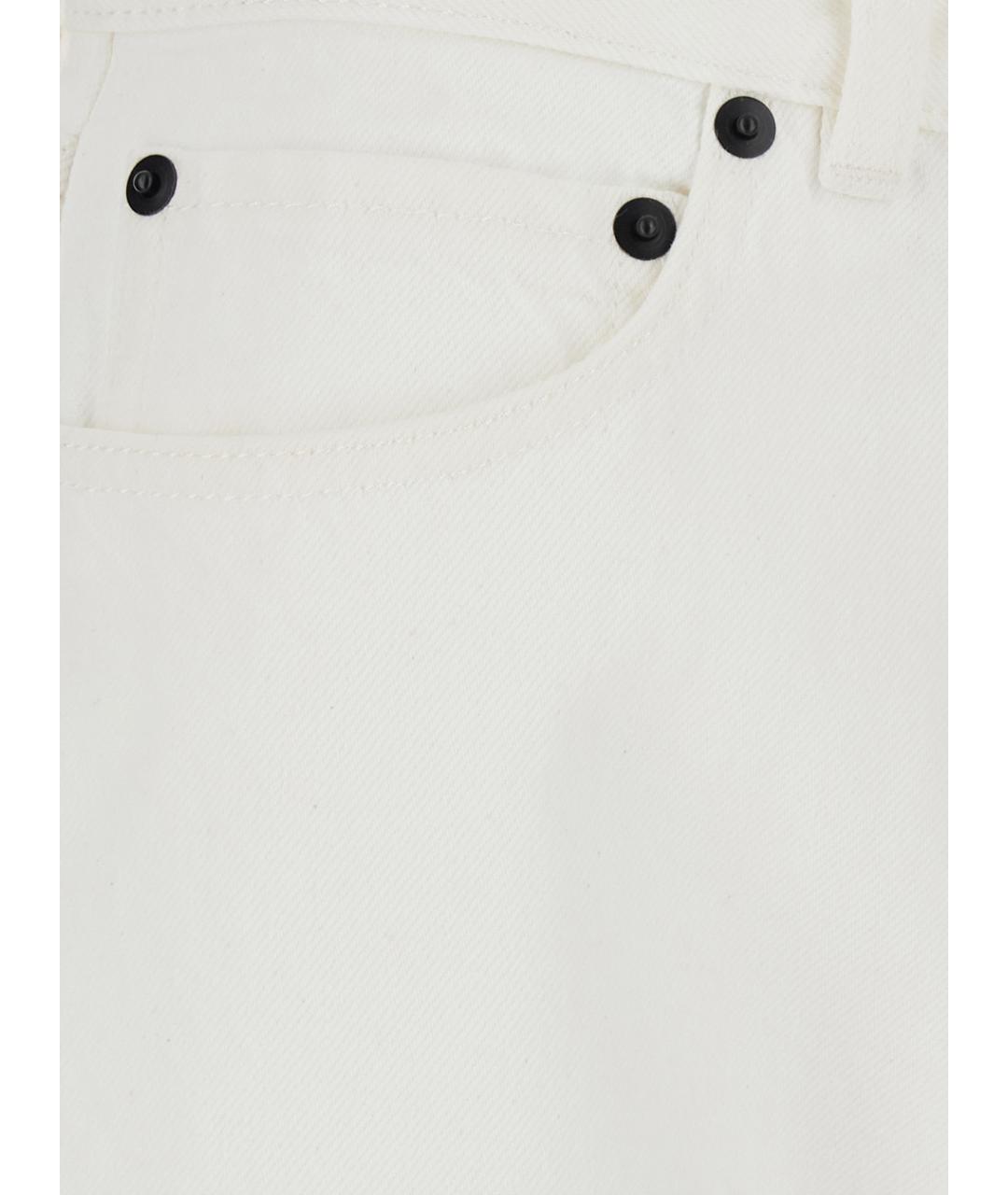 THE ROW Белые хлопковые прямые джинсы, фото 3