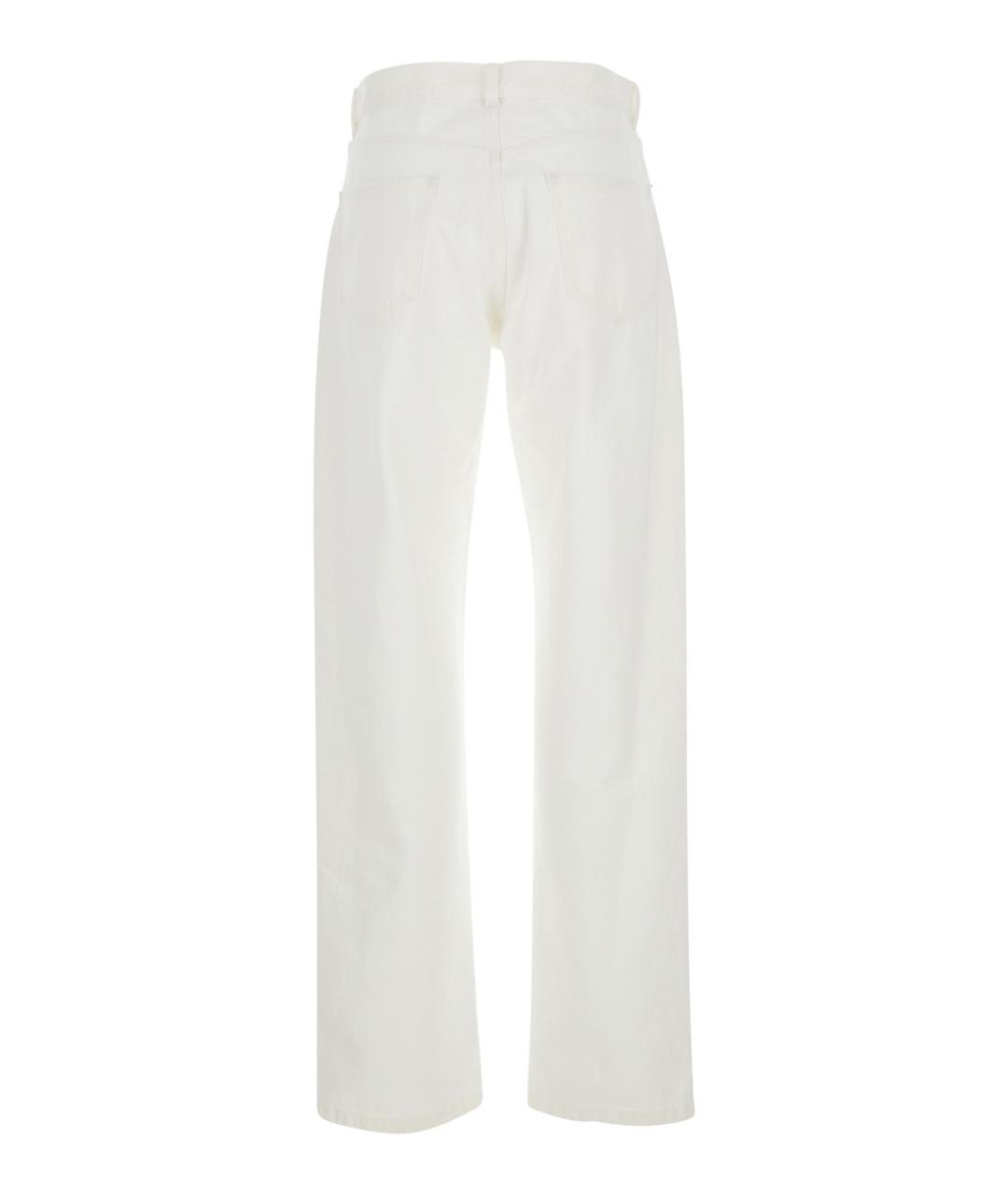 THE ROW Белые хлопковые прямые джинсы, фото 2