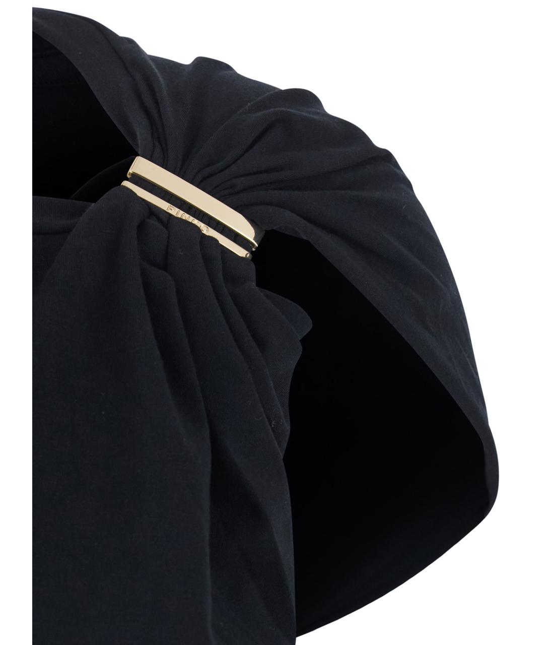 PINKO Черная хлопковая футболка, фото 3