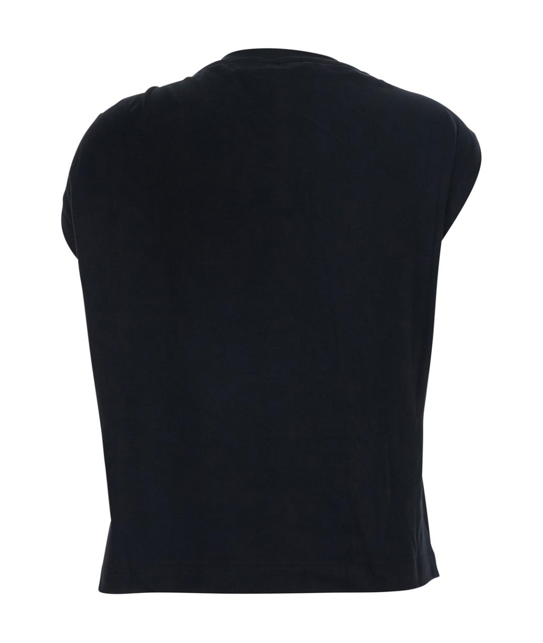 PINKO Черная хлопковая футболка, фото 2