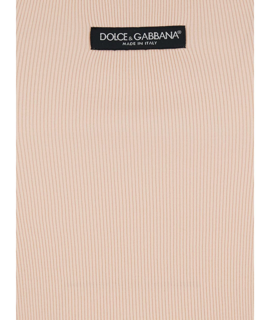 DOLCE&GABBANA Розовая хлопковая майка, фото 3