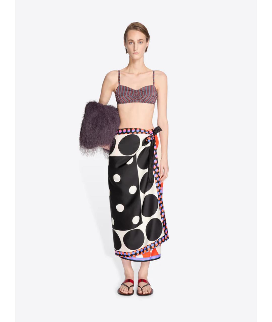 DRIES VAN NOTEN Мульти шелковая юбка миди, фото 5