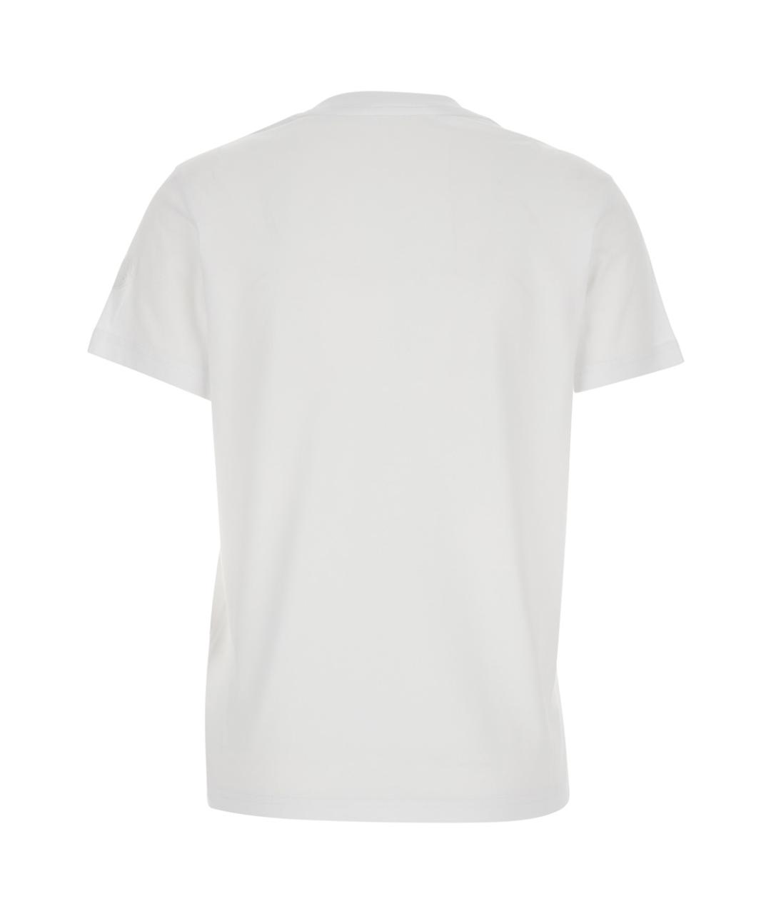 MONCLER Белая хлопковая футболка, фото 2