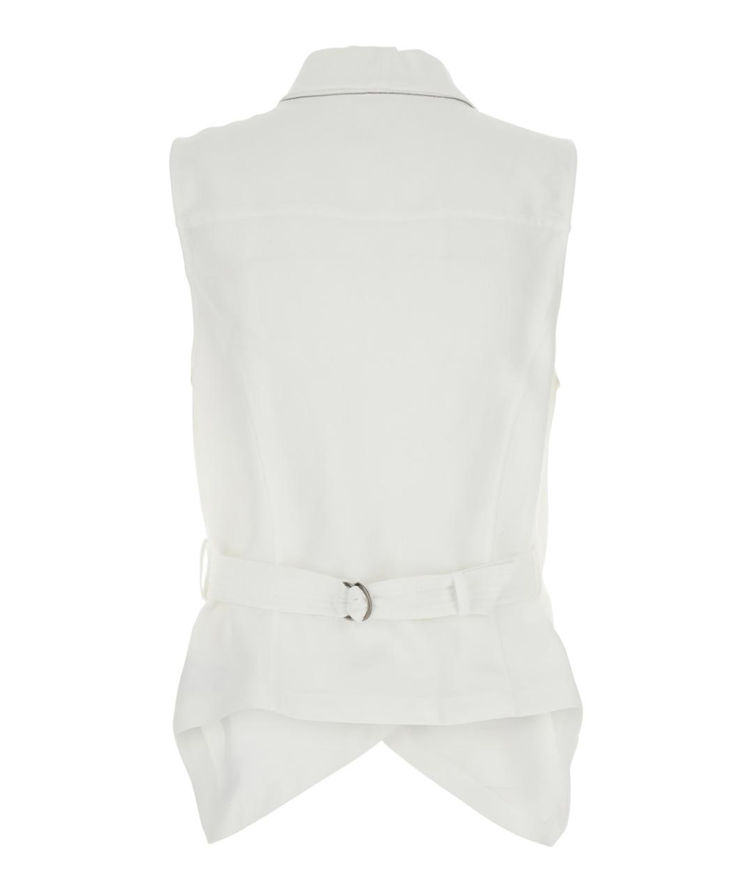 BRUNELLO CUCINELLI Белая вискозная блузы, фото 2