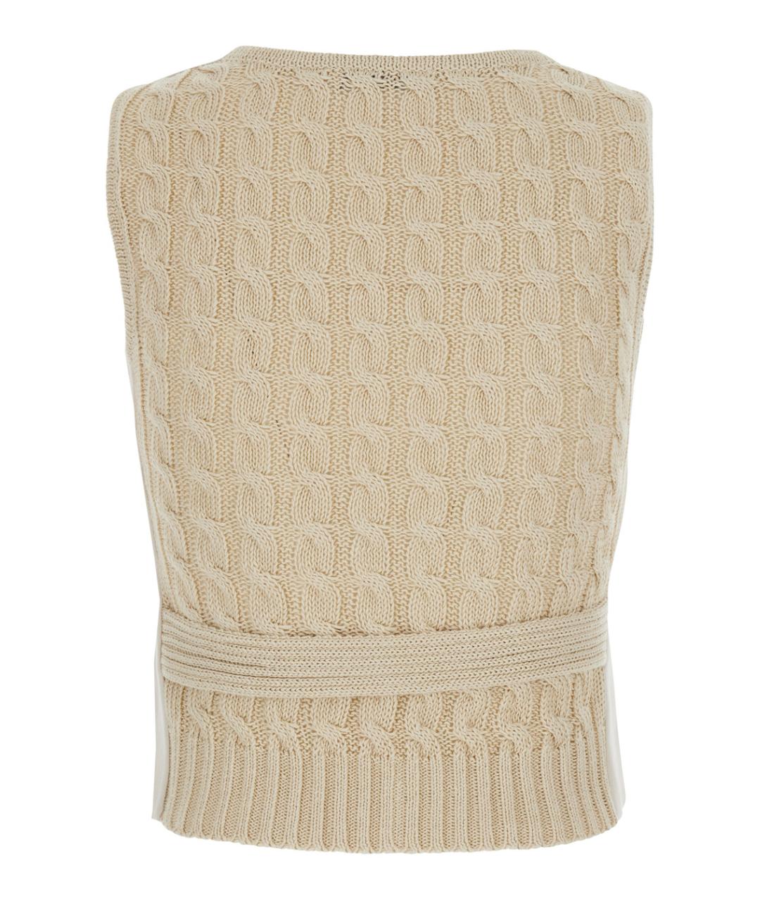MAX MARA Бежевый льняной жилет, фото 2