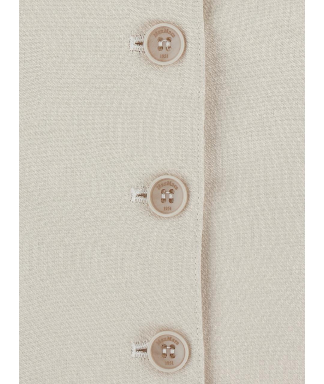 MAX MARA Бежевый льняной жилет, фото 3