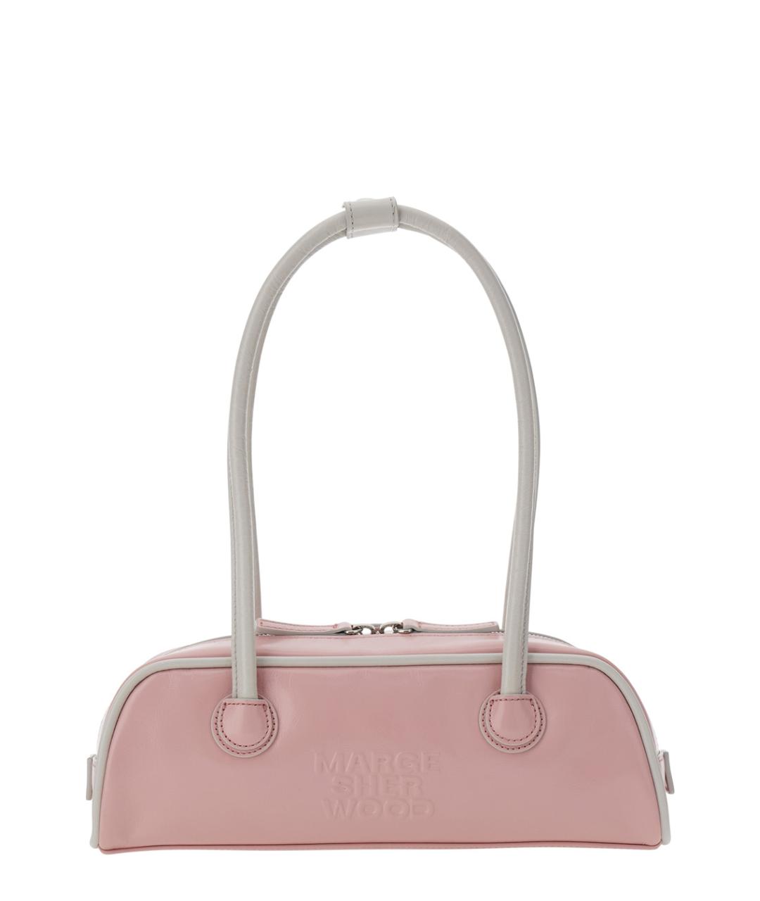 MARGESHERWOOD Розовая кожаная сумка через плечо, фото 1