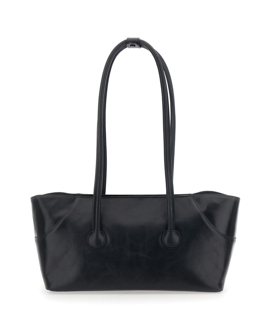 MARGESHERWOOD Черная кожаная сумка через плечо, фото 2