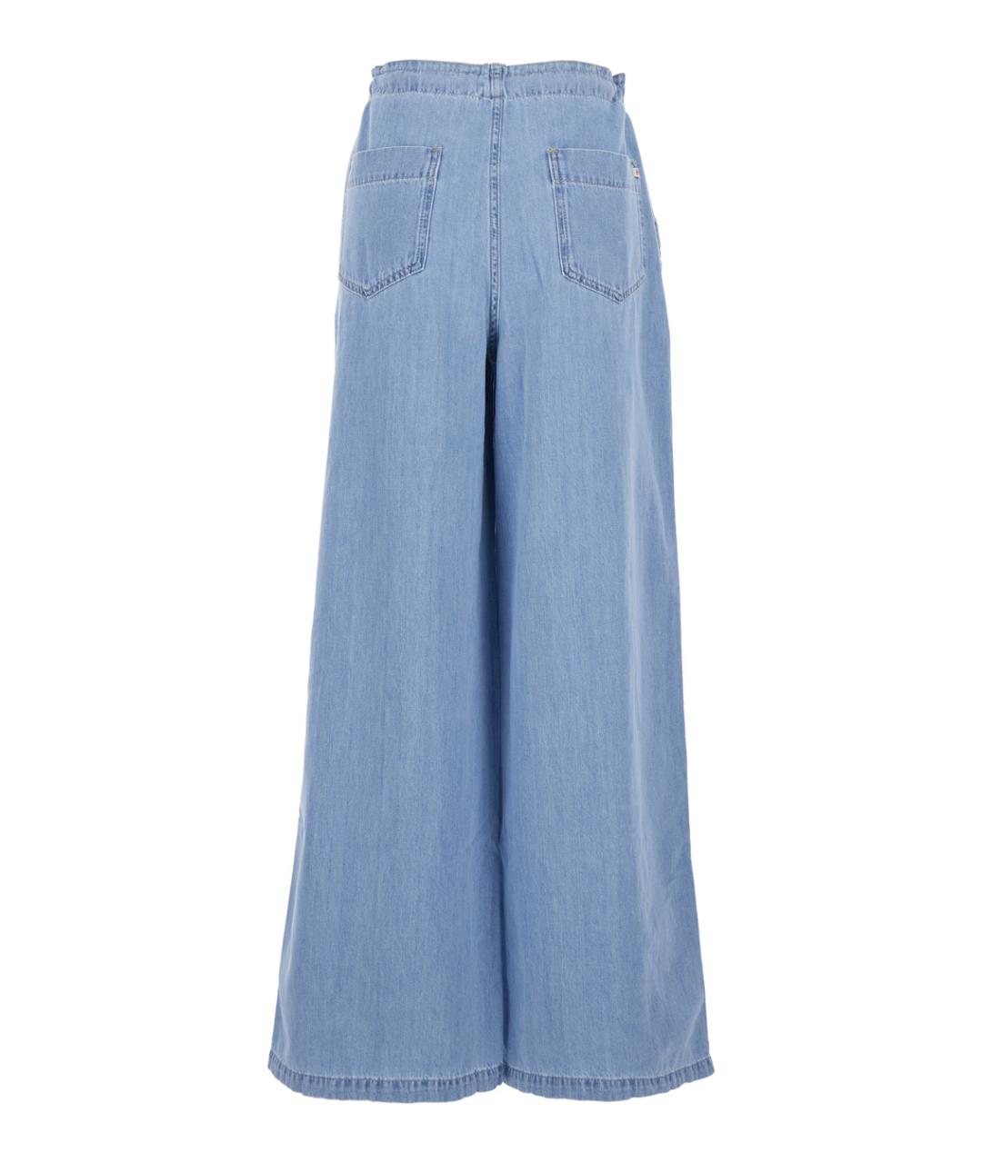 AG JEANS Голубые хлопковые прямые джинсы, фото 2